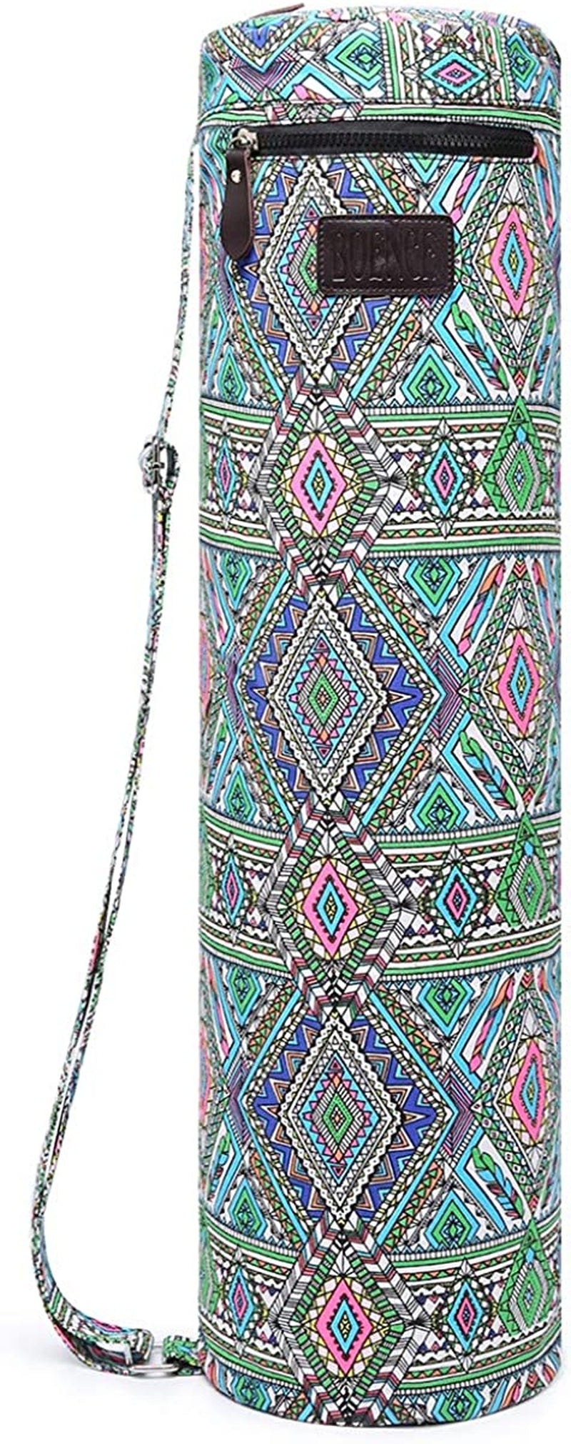 Boence Yoga Mat Bag, Full Zip Exercise Yoga Mat Sling Bag with Sturdy Canvas, Smooth Zippers, Adjustable Strap, Large Functional Storage Pockets - Fits Most Size Mats
