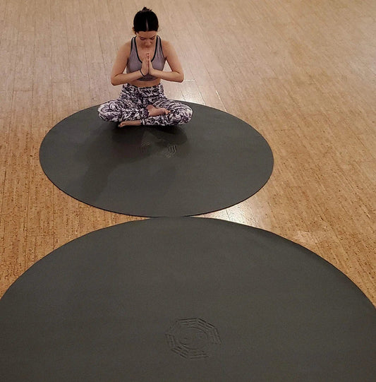 SISYAMA Circle round 5' 6' TAI-CHI YIN-YANG Yoga Mat Meditation Pilates