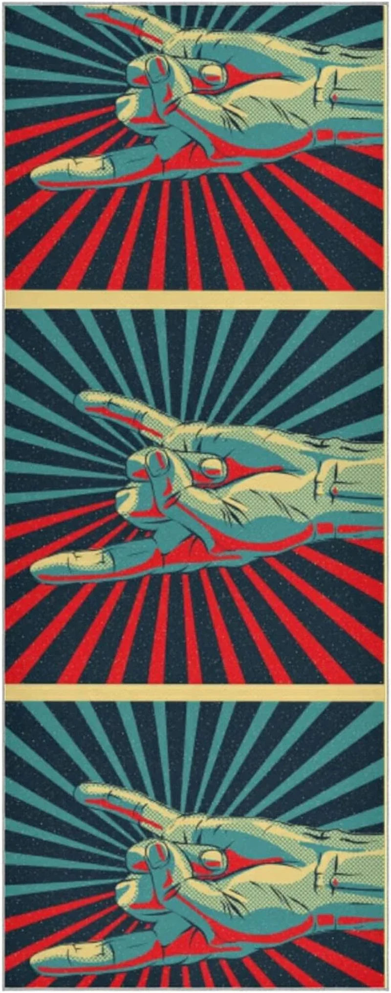 Soft Sweat Absorbent Non Slip Yoga Mat Towel, Durable Folding Workout Towel for Pilates Exercise, Fitness Mat Towel with Bag