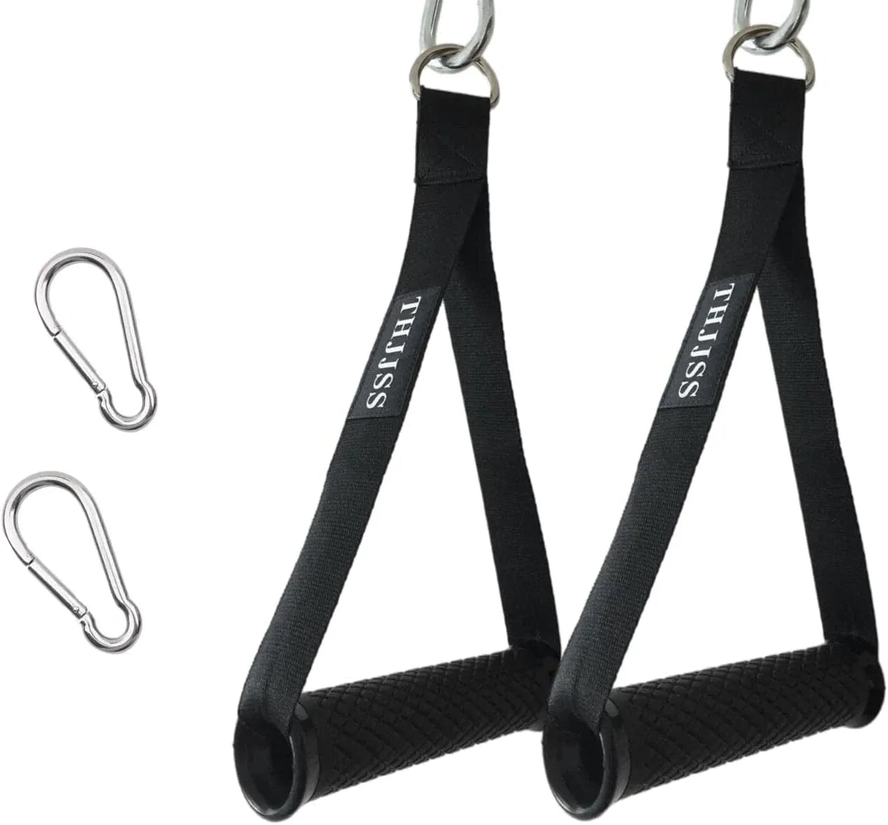 THJJSS Resistance Bands Handles Ankle Straps for Cable Machines,Exercise Handles Chest Expander Adjustable, Workout Ankle Straps for Home Gym Pulley System Accessories,D Handle Cable Attachment