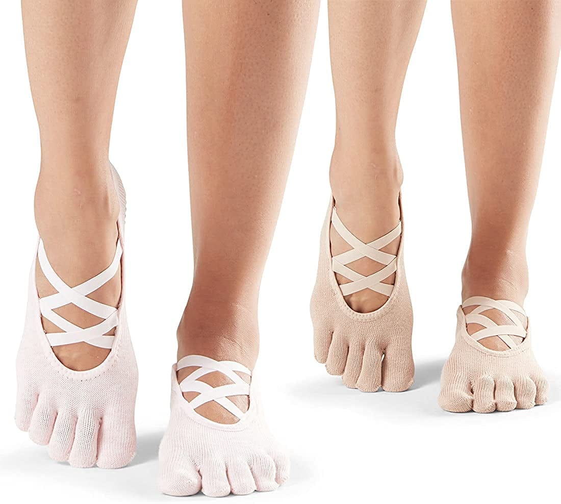 Toesox Elle Full Toe Multi Pack – Grip Non-Slip Toe Socks for Pilates Barre Yoga