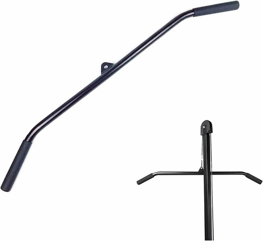 Tricep Press down Cable Attachment, LAT Pull down Bar Handle Machine Exercise Chrome Pressdown Strength Training Home Gym Weight Machine Accessories, Grip Lat Bar, Non-Slip Handgrips, Long 38Inch