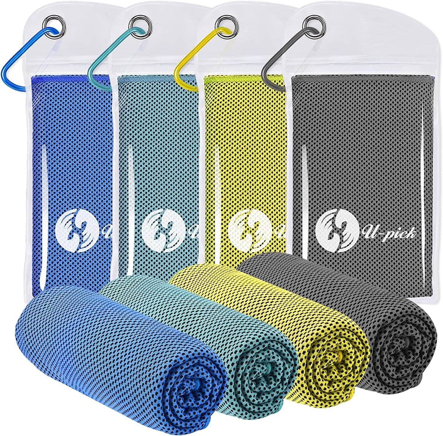 U-Pick Cooling Towel(40" X 12") Soft and Breathable Chilly Towel Stay Cooling for Sports,Workout,Fitness,Gym,Yoga,Pilates,Travel,Camping & More