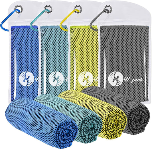 U-Pick Cooling Towel(40" X 12") Soft and Breathable Chilly Towel Stay Cooling for Sports,Workout,Fitness,Gym,Yoga,Pilates,Travel,Camping & More