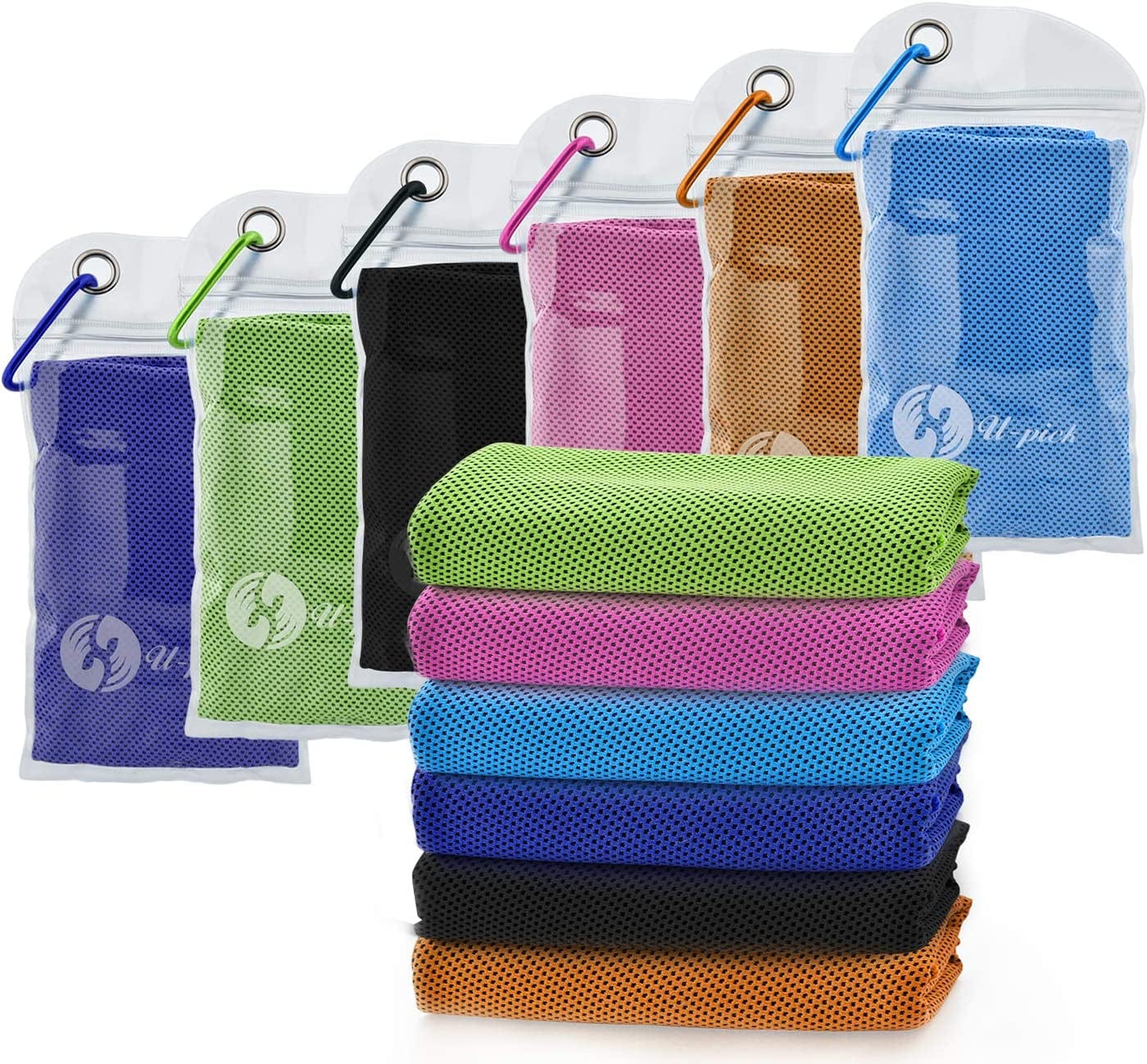 U-Pick Cooling Towel(40" X 12") Soft and Breathable Chilly Towel Stay Cooling for Sports,Workout,Fitness,Gym,Yoga,Pilates,Travel,Camping & More