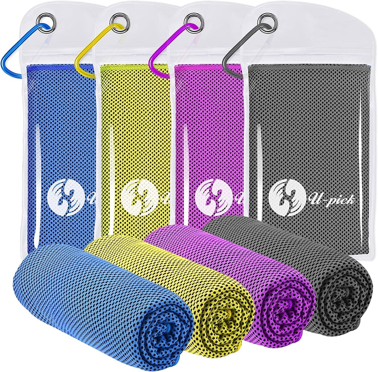 U-Pick Cooling Towel(40" X 12") Soft and Breathable Chilly Towel Stay Cooling for Sports,Workout,Fitness,Gym,Yoga,Pilates,Travel,Camping & More