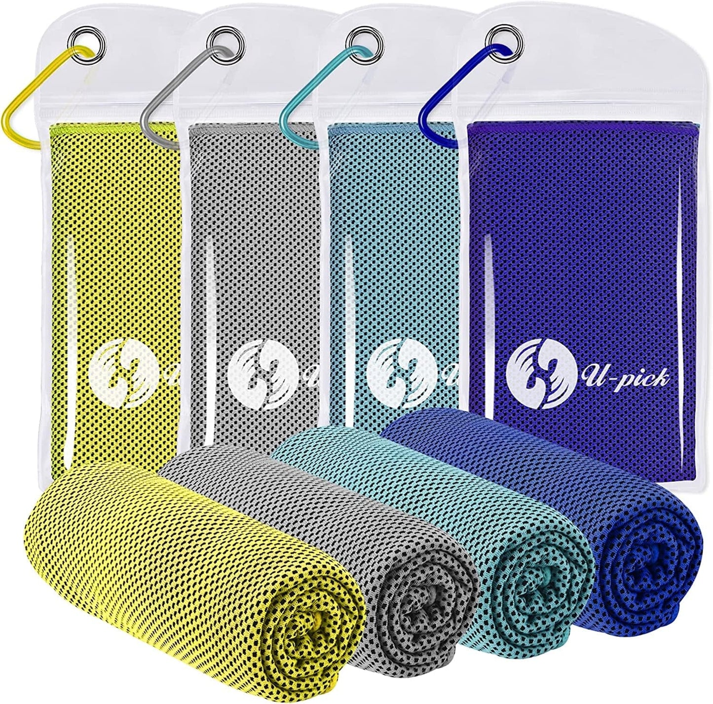 U-Pick Cooling Towel(40" X 12") Soft and Breathable Chilly Towel Stay Cooling for Sports,Workout,Fitness,Gym,Yoga,Pilates,Travel,Camping & More